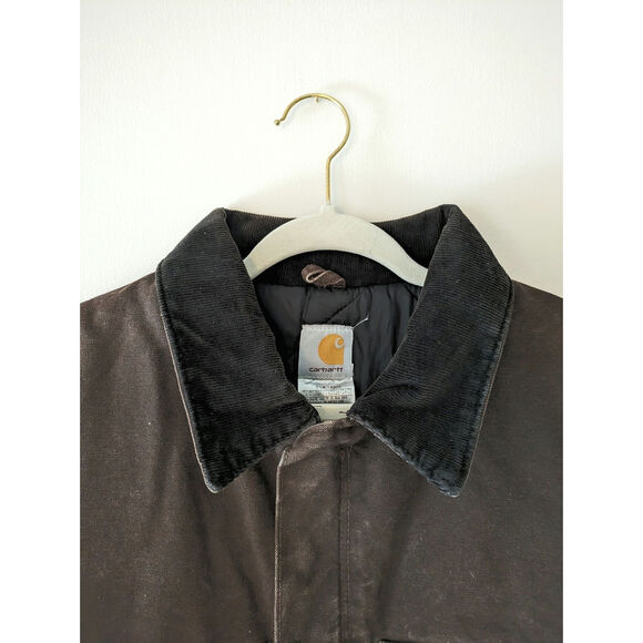 Vintage 1990's Carhartt Men's Brown Chore Workwear Jacket XL Tall - Picture 3 of 7